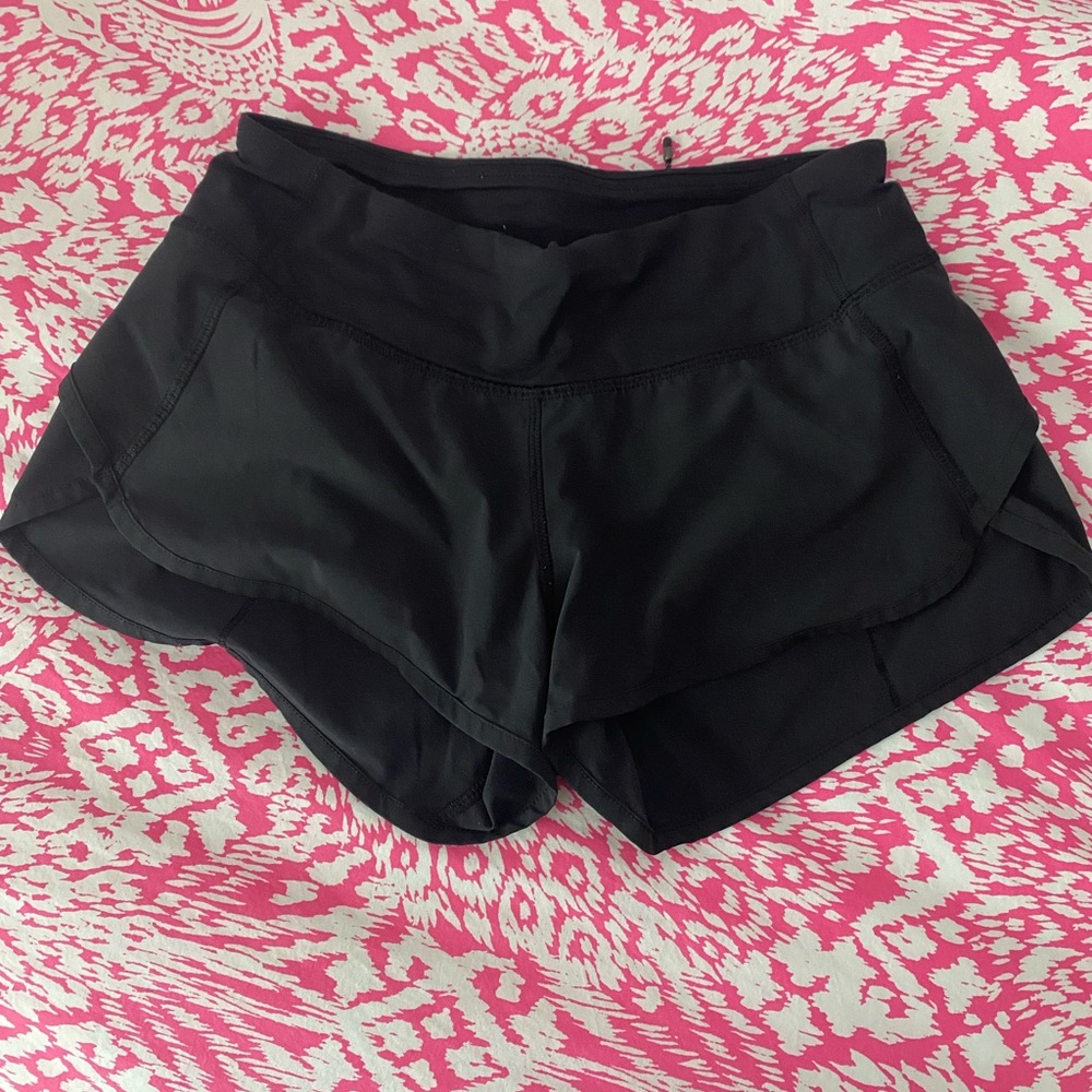 LULULEMON SPEED IT UP SHORT 2.5 IN BLACK